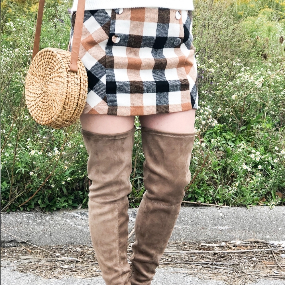 FOREVER 21 FALL CHECKERED mini SKIRT